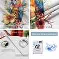 thumbnail image 4 of Blossoming Botanical Prints Blackout Curtains for Bedroom/Living Room, Thermal Insulated Kitchen Curtains, Parrot Spring Floral Grommet Darkening Window Treatment Drapes 52"x72"x2, 4 of 8