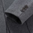 thumbnail image 5 of SWSMCLT Mens Jacket Two Button Flap Pocket Slim Fit Suit Jacket Wool Blend Fitted Blazer Notch Lapel Business Casual Suit Separate Grey 44, 5 of 5
