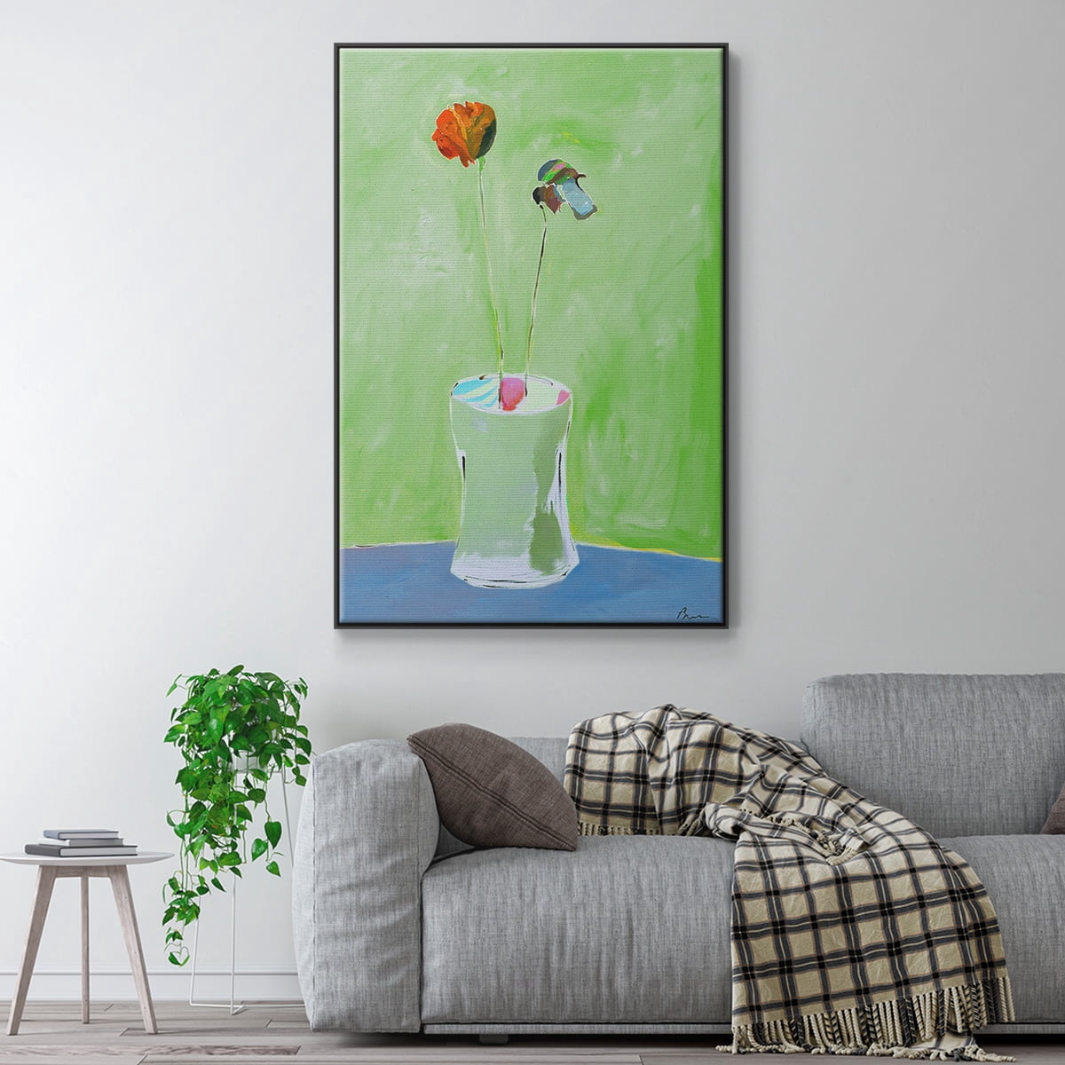 Green Day Framed Premium Gallery Wrapped Canvas - Ready to Hang