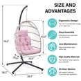 thumbnail image 5 of Micleed Swing Egg Chair with Stand Pink Color Hang Chair Indoor & Outdoor Foldable, 5 of 7