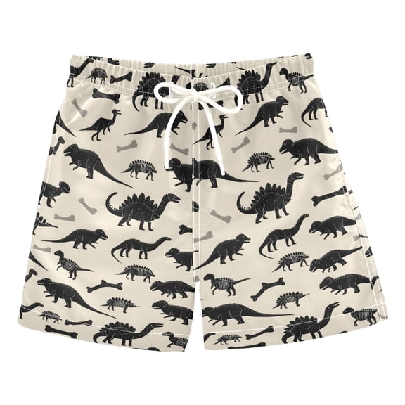 joogoo Boy Swim Trunks Retro Dinosaurs Bathing Beach Board Shorts M