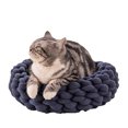 thumbnail image 1 of Lits pour Chats d'Intérieur Chiens, Lit pour Chaton Chiot Chaton Rond Doux Polyester Coton Coussins pour Animaux Lits Lavables, 1 of 6