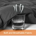 thumbnail image 4 of All Season King Comforter Set 3 PCs Soft Quilted Down Alternative Comforter+2 Pillow Shams with Corner Tabs,Winter Summer Warm Fluffy,Machine Washable (King, Grey), 4 of 7