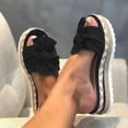 thumbnail image 2 of Juosiy Sandales à Plateforme Compensée pour Femmes Bout Ouvert Décontracté Été Classique Plage Mules Chaussures, 2 of 5