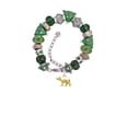thumbnail image 2 of Goldtone 3-D Bear Green Christmas Bead Bracelet, 2 of 4