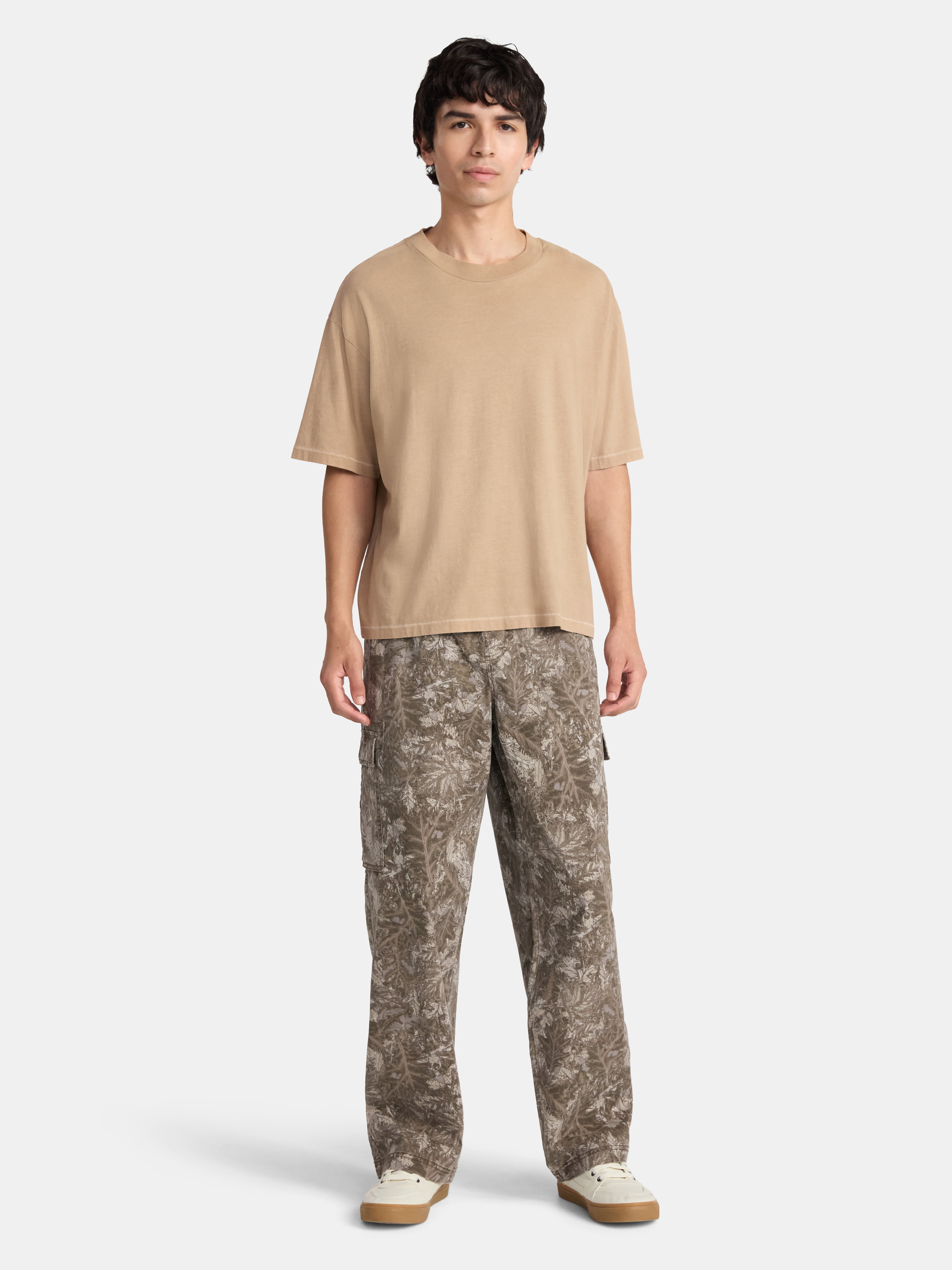 No Boundaries Baggy Fit Wide Leg Cargo Pants, Men's Sizes XS-5XL