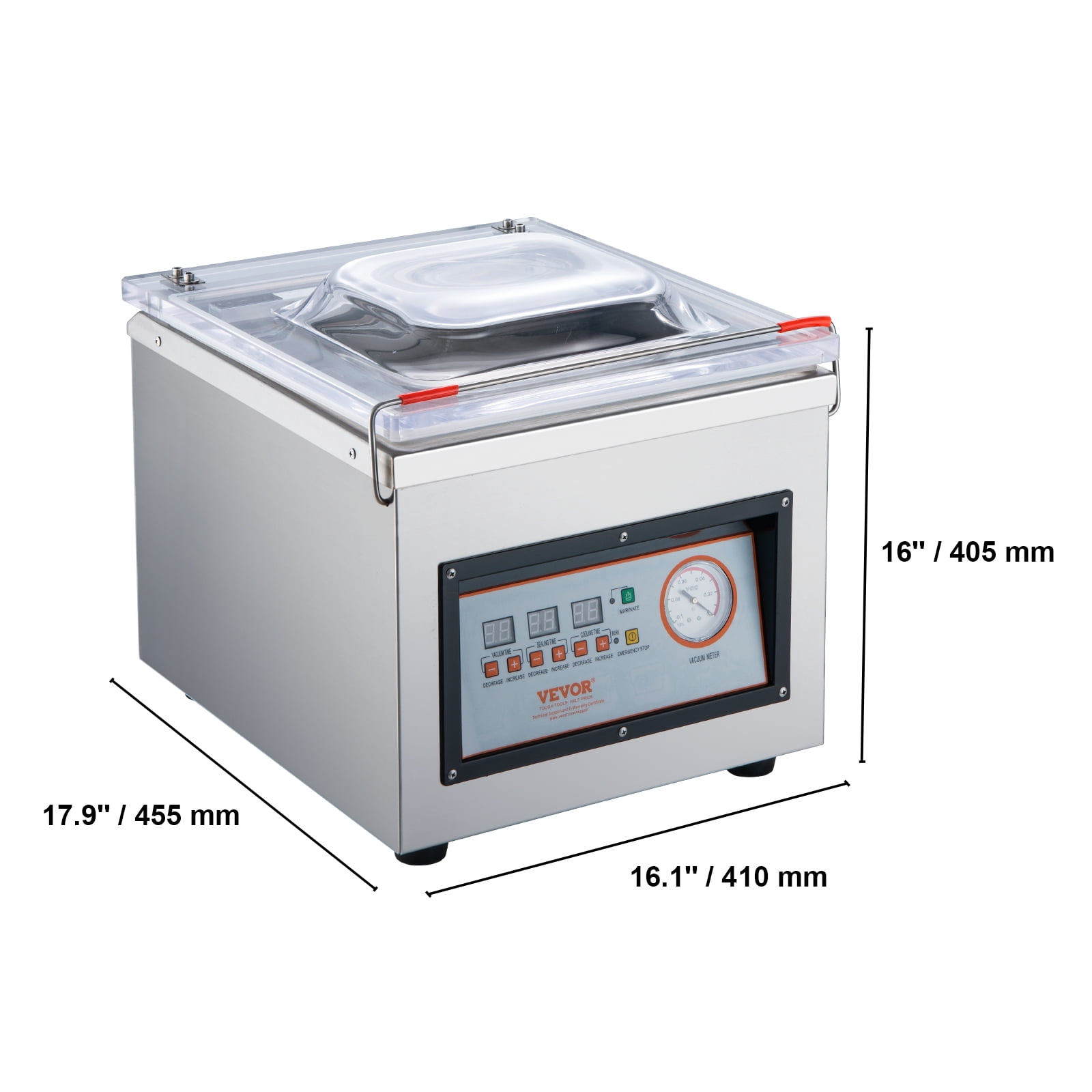 VEVOR Vacuum Sealer, 320W, Ideal for Wet Foods, Meats & Marinades, Compact Design, 12.6" Seal Bar, Suitable for Both Home & Commercial Kitchens