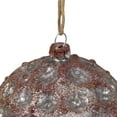 thumbnail image 3 of Northlight Textured Glass Christmas Ball Ornament - 3.5" (88mm) - Silver and Brick Ref, 3 of 5