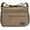 Brown, variant on Light Weight Canvas Shoulder Bag for Women Messenger Handbags Cross Body Multi Zipper Pockets Bag