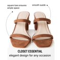 thumbnail image 5 of J. Adams Stormi Heeled Sandals Women Dressy Summer Flat Mules- Square Toe Double Band Low Block Heel Sandals - Chunky Sandals for Women - Summer Sandals, Womens Dress Sandals, Women's Heeled Sandals, 5 of 6