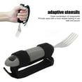 thumbnail image 3 of Handicapped Holder Fork, Stable Stainless Steel Shake Resistance Comfortable Easy Clean Handicapped Hand Cuff Fork Adjustable  for Limited Mobility, 3 of 8