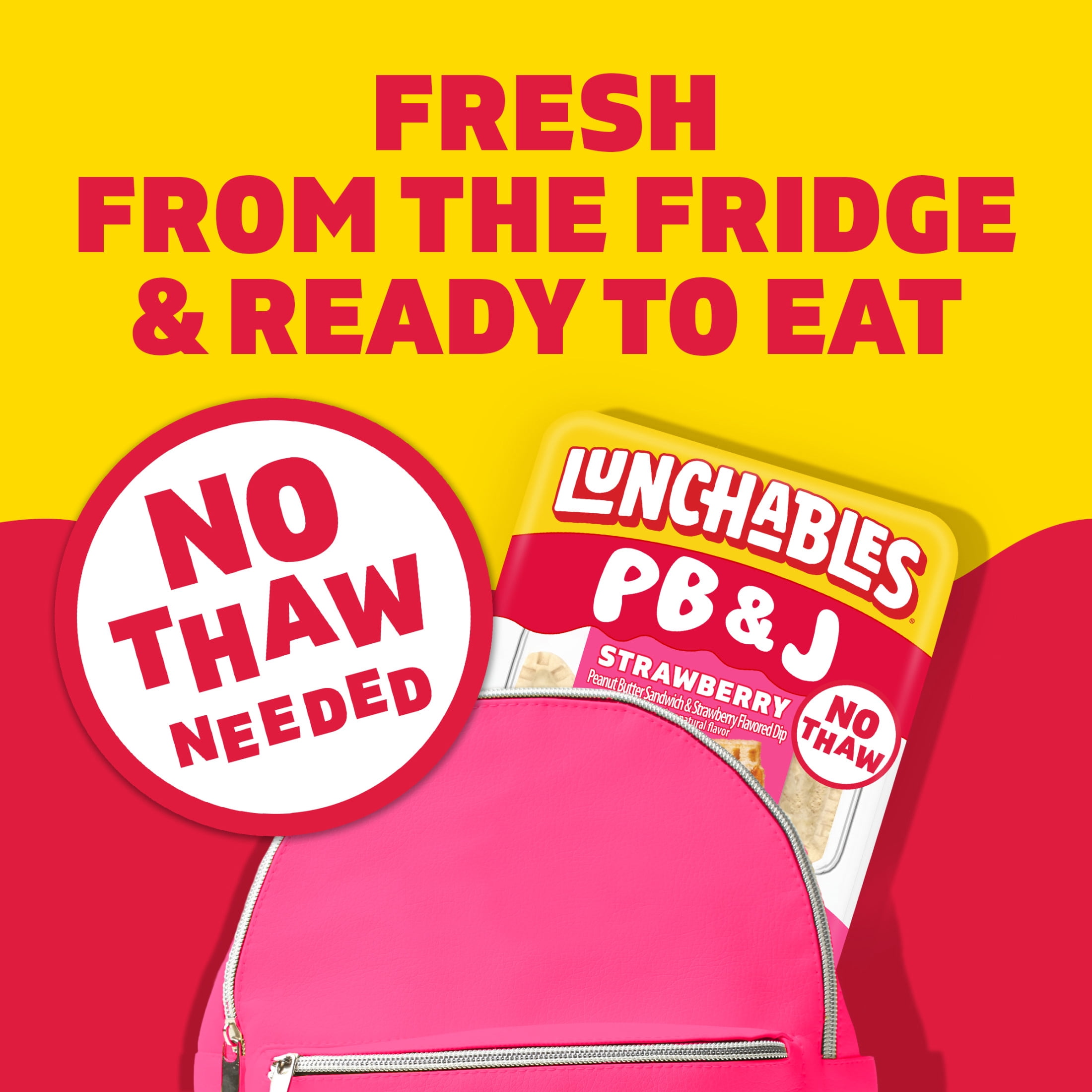 Lunchables PB&J Peanut Butter Sandwich & Strawberry Flavored Dip, 2.27 oz Pack