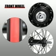 thumbnail image 4 of iMeshbean 26" Alloy Steel Front & Rear Bicycle Wheels 26x1.75, 2.125 (for 26" Tires), 5/6/7/8 Speed Freewheel Compatible, 36 Spoke, Steel Rim, Bolt On Axle, Black, 4 of 5