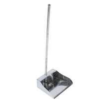 Stainless Steel Dustpan Long Handle: Metal Pan Household Cleaning Tool Refuse Container for Home Living Room