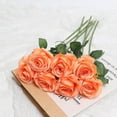 thumbnail image 1 of Flower 5pcs Artificial Flower Rose Bright Color Long Lasting Attractive Decorative Fake Silk Flower Decoration, 1 of 5