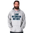 thumbnail image 4 of Love My Smokin Hot Wife Funny Spouse Hoodie Hooded Sweatshirt Men Brisco Brands 2X, 4 of 6