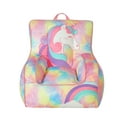 IDEA NUOVA Unicorn Toddler Bean Bag Chair, Multicolor Vinyl