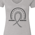 thumbnail image 4 of Inktastic Parkinson's Awareness Ribbon Rainbow Women's V-Neck T-Shirt, 4 of 5