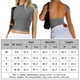 thumbnail image 2 of Camiseta Sin Mangas Básica Camiseta sin mangas básica para mujer Ropa diaria expuesta al ombligo sin espalda para mujer (gris oscuro M) Ygjytge para Mujer Gris oscuro T S, 2 of 9
