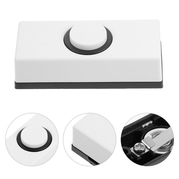 FESTFENDS Stable Connection Doorbell Switch White 2Pcs 2.2x0.9x0.6in