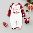 thumbnail image 2 of REORIAFEE Family Christmas Pajamas Matching Sets 1 Piece Baby Loungewear Long Sleeve Jumpsuit Plaid Soft Lightweight Sleepwear Red 3-18 Months, 2 of 6