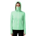 thumbnail image 5 of Fengactive Womens Full Coverage Sun Hoodie Face Mask Zip Up Jacket with Thumb Holes and Side Pockets Outdoor Top, 5 of 5