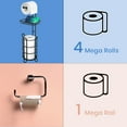 thumbnail image 5 of TreeLen Toilet Paper Roll Holder Stand Bathroom Tissue Holders Free Standing with Middle Shelf Storage-Black, 5 of 7