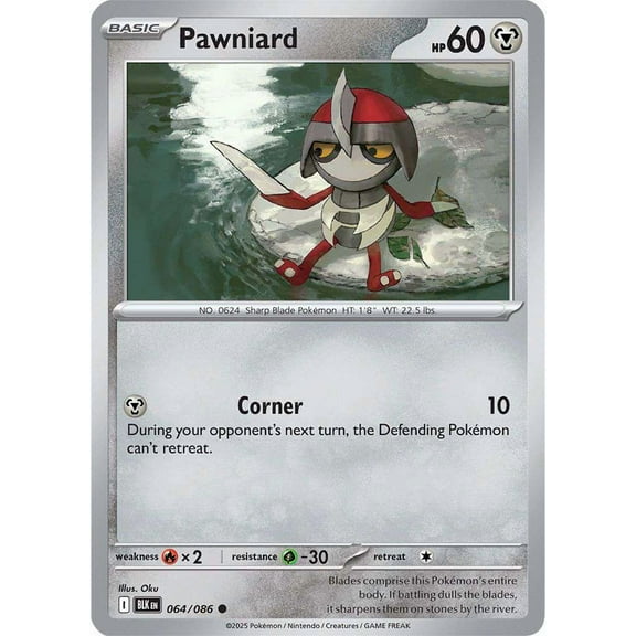 Pokemon Black Bolt Common Pawniard #64