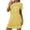 Yellow, variant on Plus Size Nightdress for Women Fashion Print Short Sleeve Casual Crew Neck Nightgowns