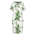 thumbnail image 4 of Bouquet of lily of the valley Loose Pocket Dress summer women's dress 2025 dress women summer 2025, 4 of 7