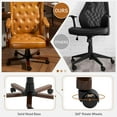 thumbnail image 2 of AVAWING Ergonomic Executive Office Chair, Vintage Faux Leather Swivel Work Chair, Brown, 2 of 7