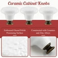 thumbnail image 3 of Vintage 8pcs White Ceramic Cabinet Knobs & Pulls for Closet, Cupboard & Furniture, 3 of 14