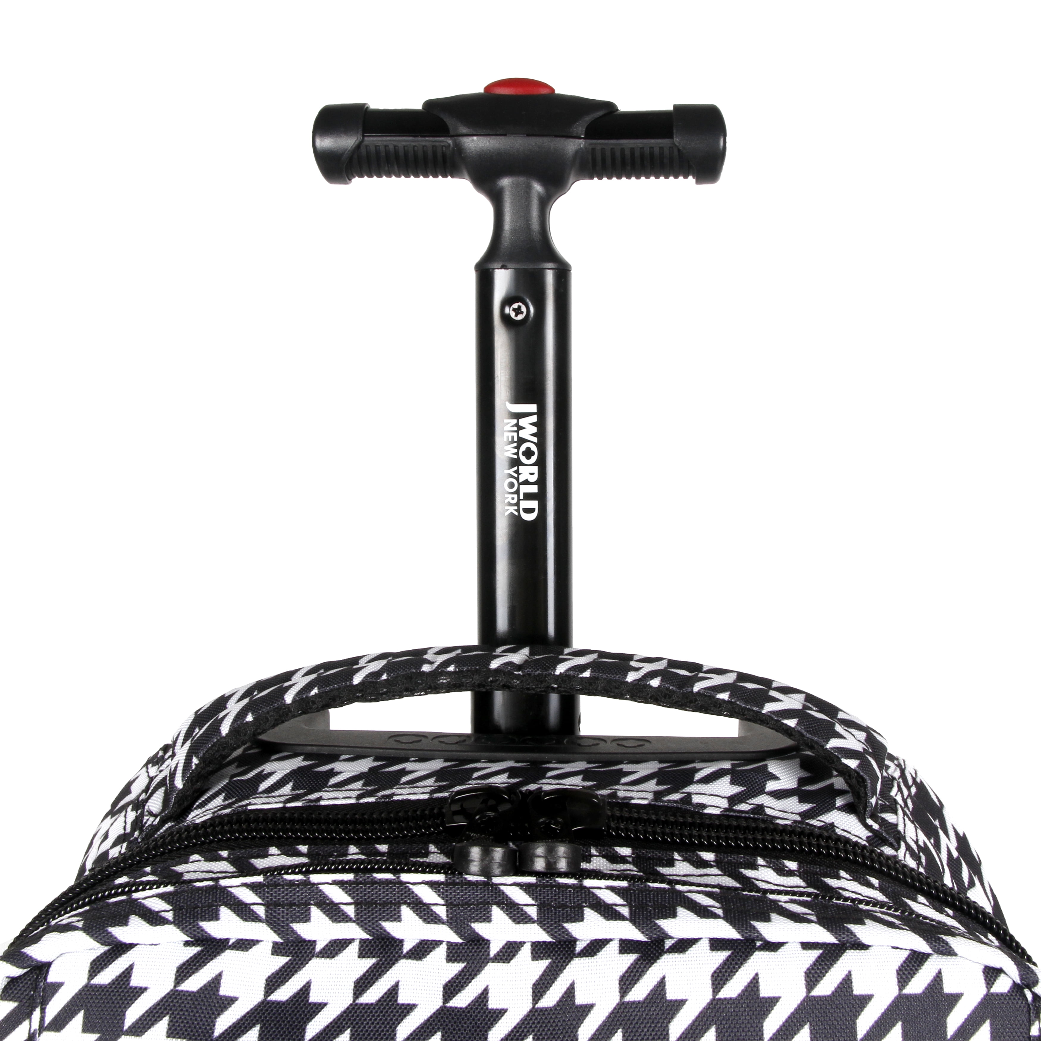 J World Unisex Sundance 20" Rolling Backpack With Laptop Sleeve For School And Travel, Houndstooth