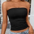 thumbnail image 2 of IMENGL Women's Slim-Fit Camisole Casual Strapless Tube Crop Basic No Shoulder Everyday Layering Blouse Sleeveless Soft Tank Top for Womens,M-XXL, 2 of 5