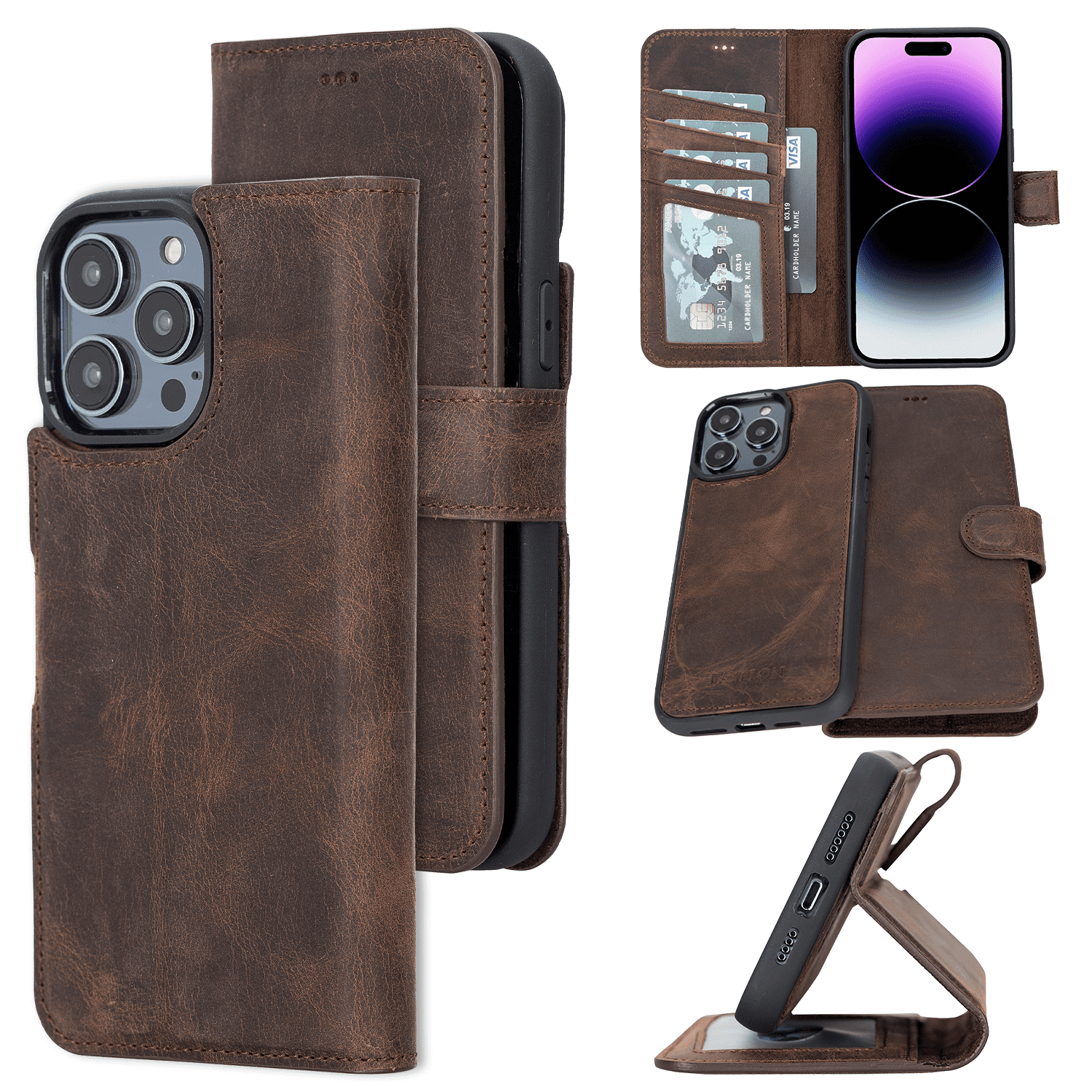 Bayelon iPhone 14 Pro Max Wallet Case, Leather iPhone 14 Pro Max Case