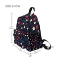 thumbnail image 3 of FORMRS School Backpack with Front Zippered Pocket 12" Student Travel Daypack, Red Starry Pattern, 3 of 6