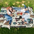 thumbnail image 6 of Extra Large Picnic Beach Blanket Waterproof Sand Proof Portable Outdoor Mat Cat and Dog Paw 80x118, 6 of 9