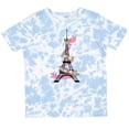 thumbnail image 3 of Inktastic Eiffel Tower in Paris with Flowers and Pink Banner Boys or Girls Toddler T-Shirt, 3 of 5