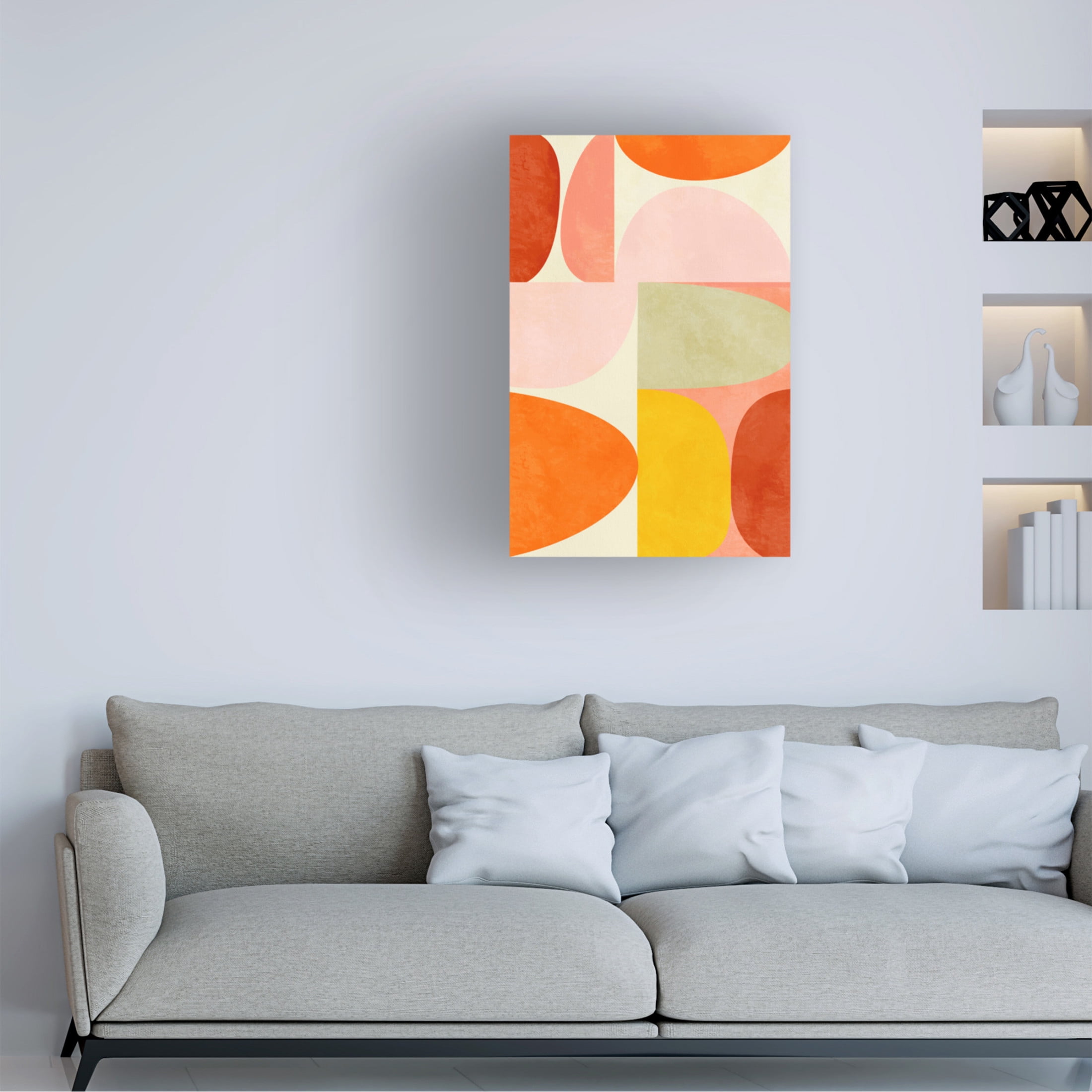 Trademark Fine Art Ana Rut Bre Warm Pastel Geometry Canvas Wall Art
