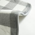 thumbnail image 4 of Dearfoams Faux Fur Cozy Buffalo Plaid Grey & White Polyester Bath Rugs, 18" x 27", (2 Count), 4 of 5