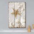thumbnail image 2 of wall26 Canvas Print Wall Art Brown Starfish &amp; White Seashells on Wood Panels Nature Wilderness Digital Art Realism Chic Colorful Multicolor Ultra for Living Room, Bedroom, Office - 12"x18&qu, 2 of 7