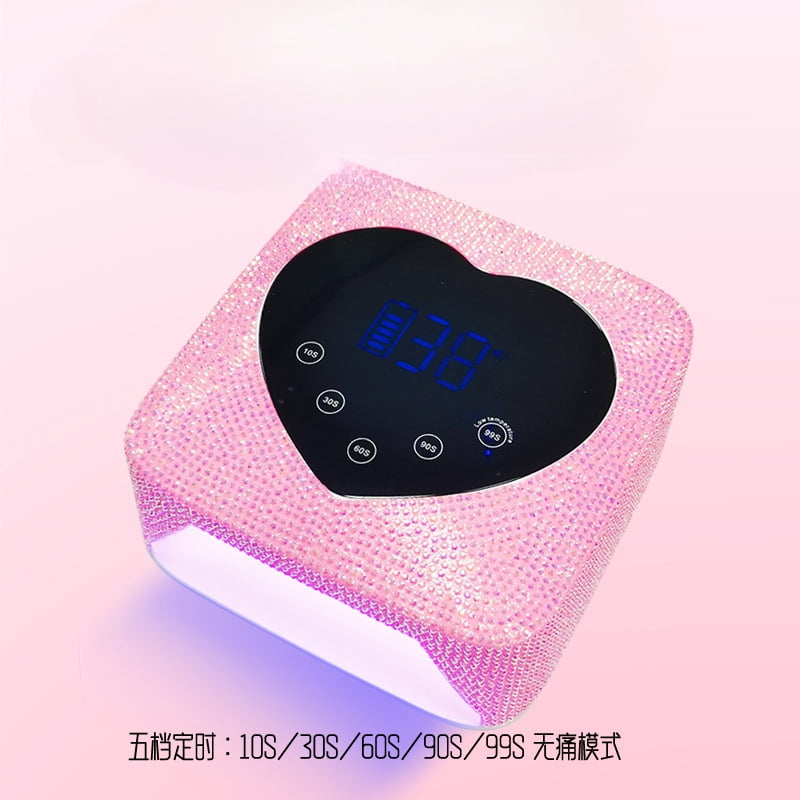 X20 Diamond-Embedded High-Power Nails Phototherapy Lamp Quick-Drying Nail Baking Gel Phototherapy Lamp 5-Speed Timing UV/LED Nail Lamp