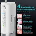 thumbnail image 3 of COSLUS TX40 Mini Portable Water Flosser for Travel,Water Dental Flosser Pick for Teeth,4 Modes, 180ml, Cordless,for Braces & Sensitive Teeth-White, 3 of 7