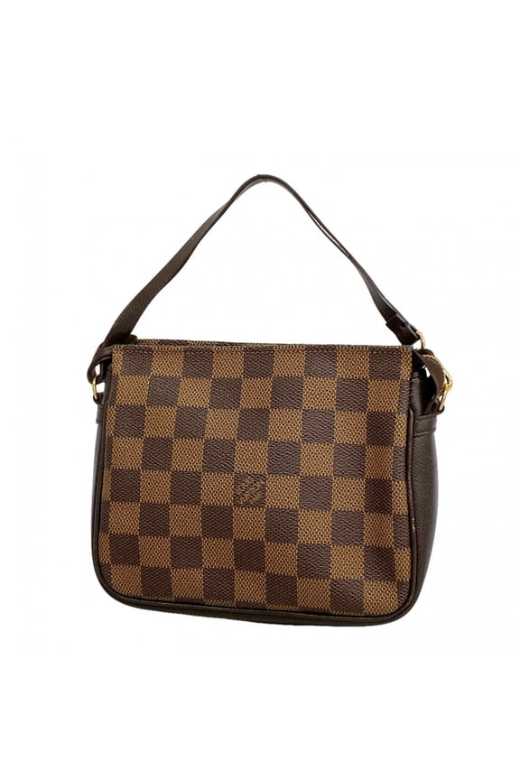 Pre-Owned Louis Vuitton Damier Trousse Makeup Bag/Pouch N51982 Ebene (Women's)