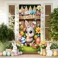 thumbnail image 6 of 35 x 72 in Easter Day Door Curtain – Polyester Bunny & Egg Printed Door Cover for Front Door, Wall, or Indoor Easter Party Decoration, 6 of 6