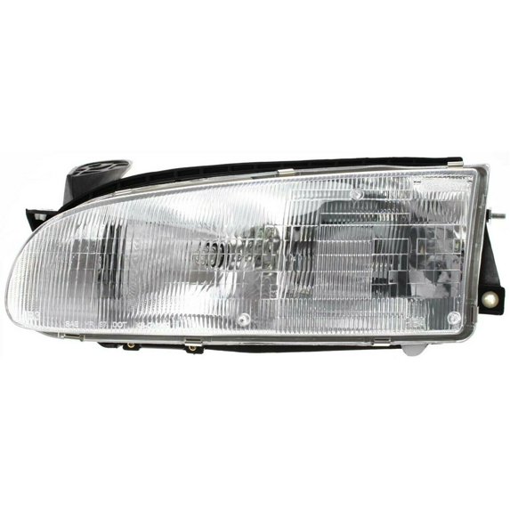 Headlight For 93-97 Geo Prizm Base 93-97 Geo Prizm LSi Left Clear Lens With Bulb
