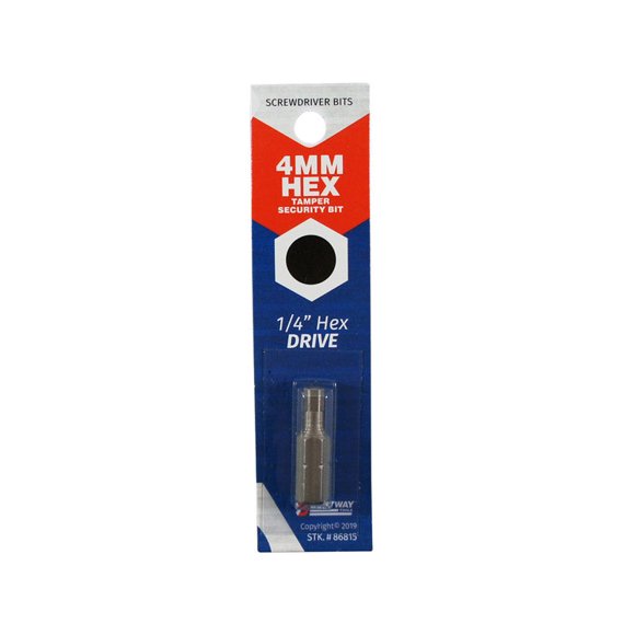 Broca de seguridad a prueba de manipulaciones Best Way Tools Hex de acero al carbono de 4 mm