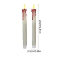 Beforeyayn Halloween Flameless Candle, White Wax Led Pillar with Red ...