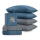 thumbnail image 1 of Sábanas 2 Juegos de Microfibra Suaves y Frescas, Real Textil (Azul y Gris Oscuro, Queen Size), 1 of 7