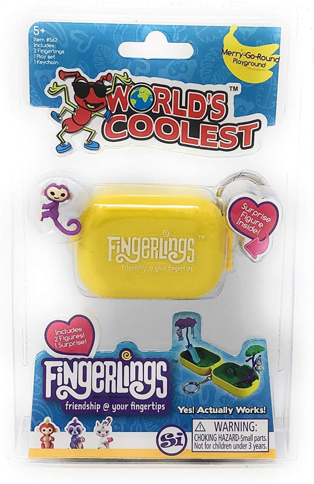 World's Coolest Fingerlings with Surprise Figure Playset & Keychain Lot Of 3 
